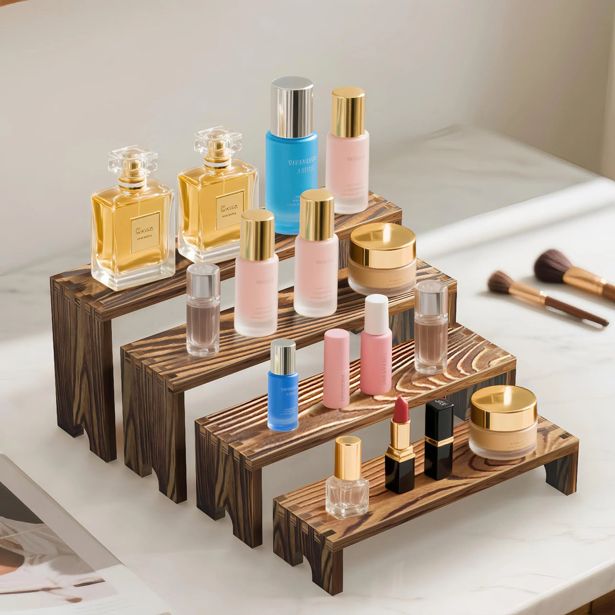 Wooden Tiered Display Riser Stands For Vendor Events