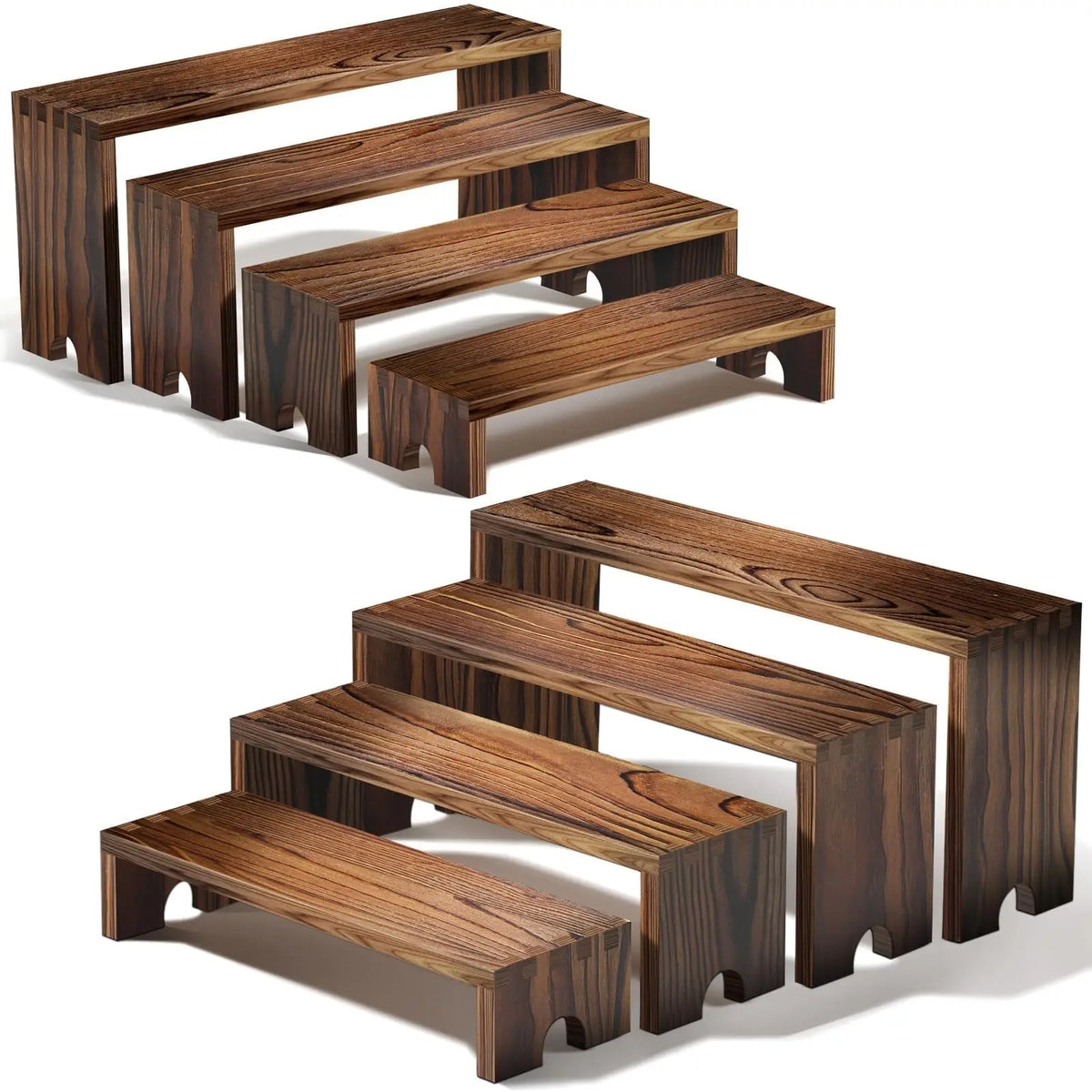 Wooden Tiered Display Riser Stands For Vendor Events