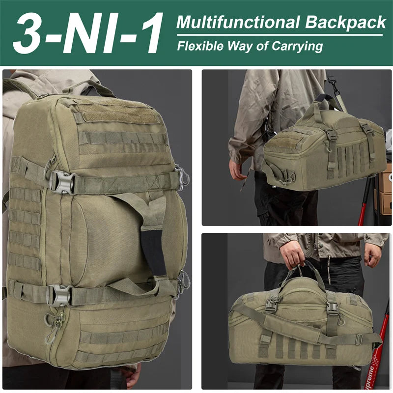 LQARMY Tactical Hiking Backpack for Camping Travel and Outdoor Adventures