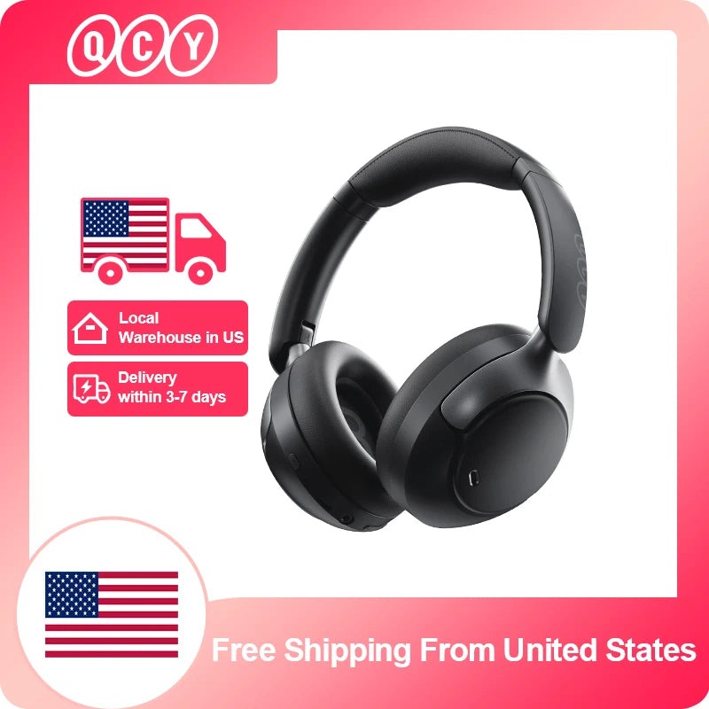 QCY H3 Pro Wireless Headphones With Adaptive Noise Cancellation