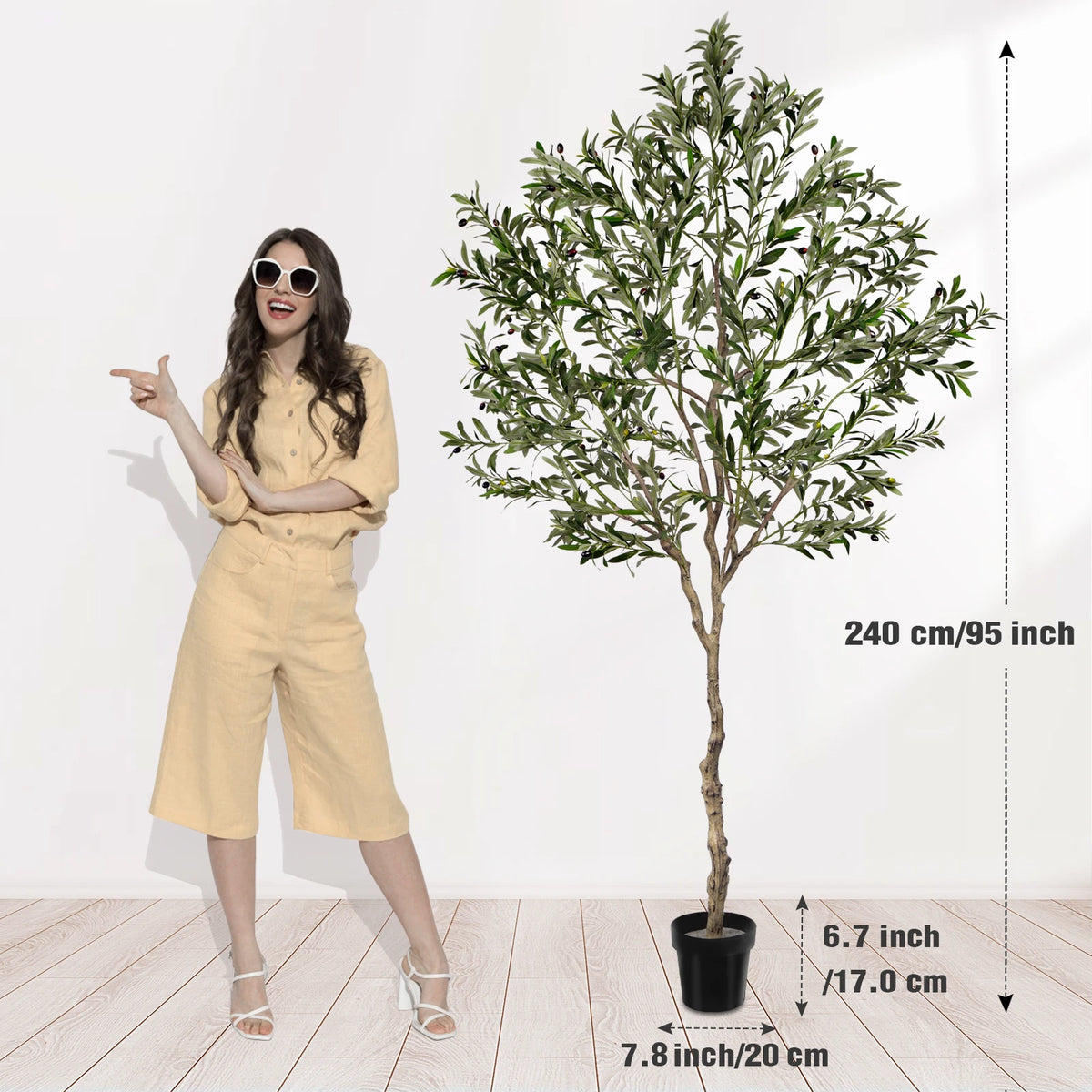 Olitree Artificial Olive Tree With Natural Wood Trunk Home Decor