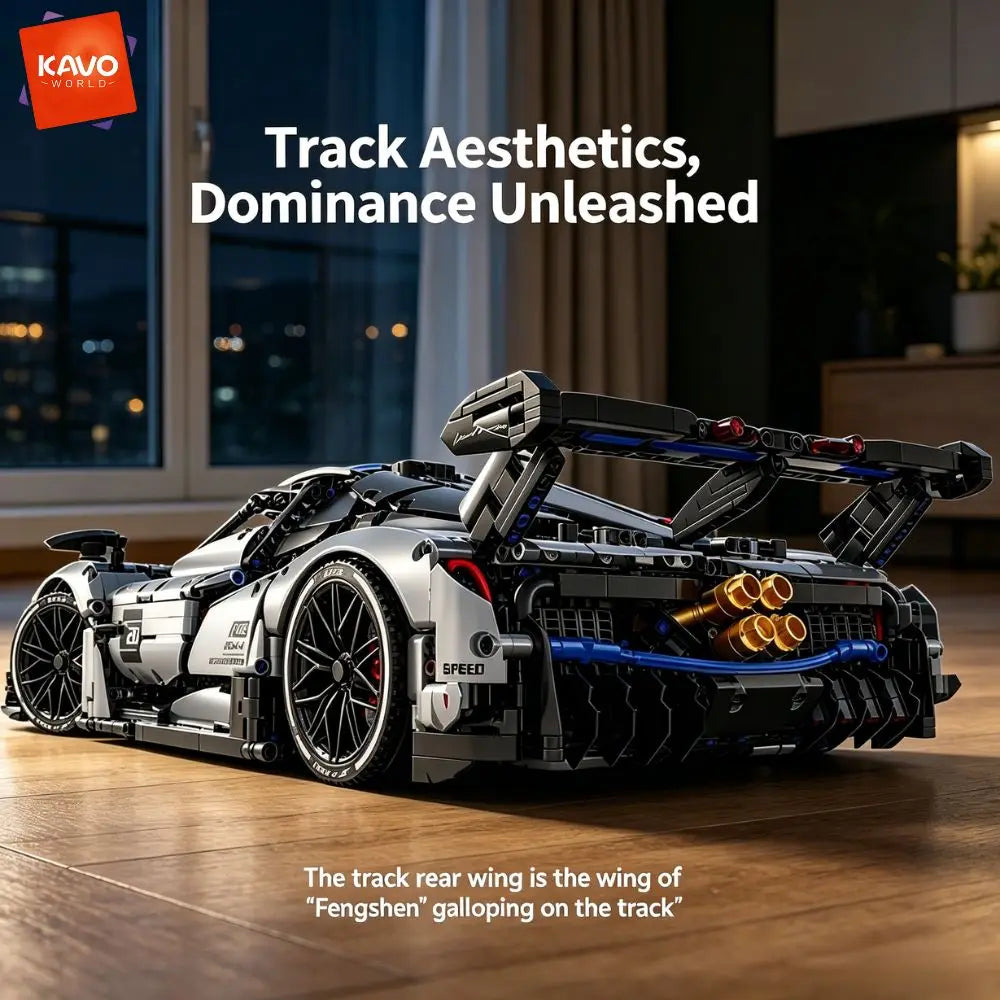 KAVOWORLD Super Sports Car Building Blocks Mechanical Model Kit