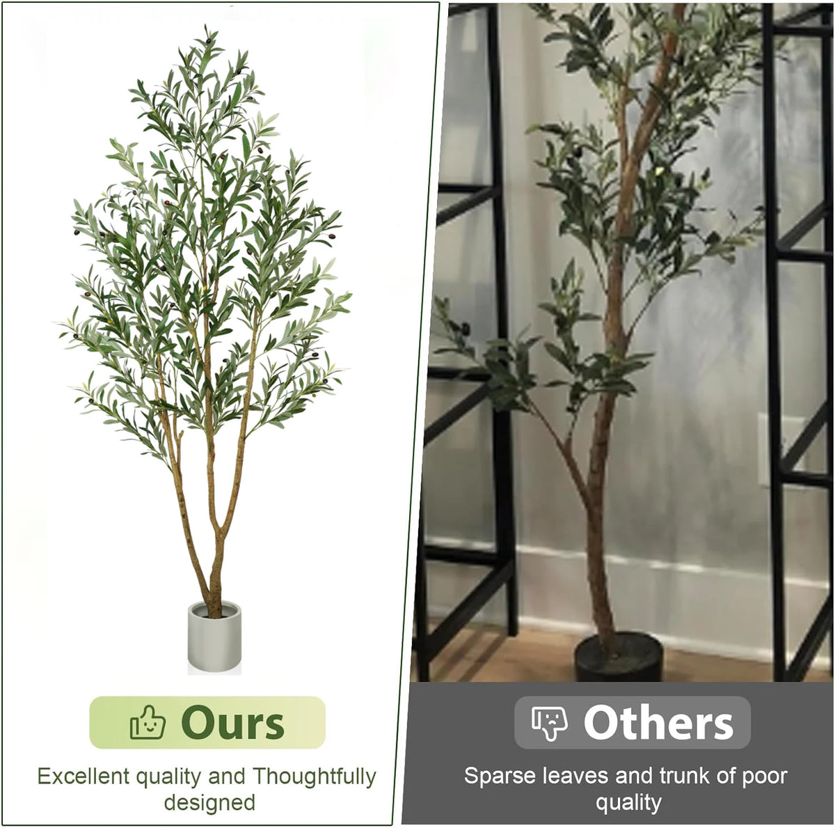 Olitree Artificial Olive Tree With Natural Trunk And Lifelike Fruits