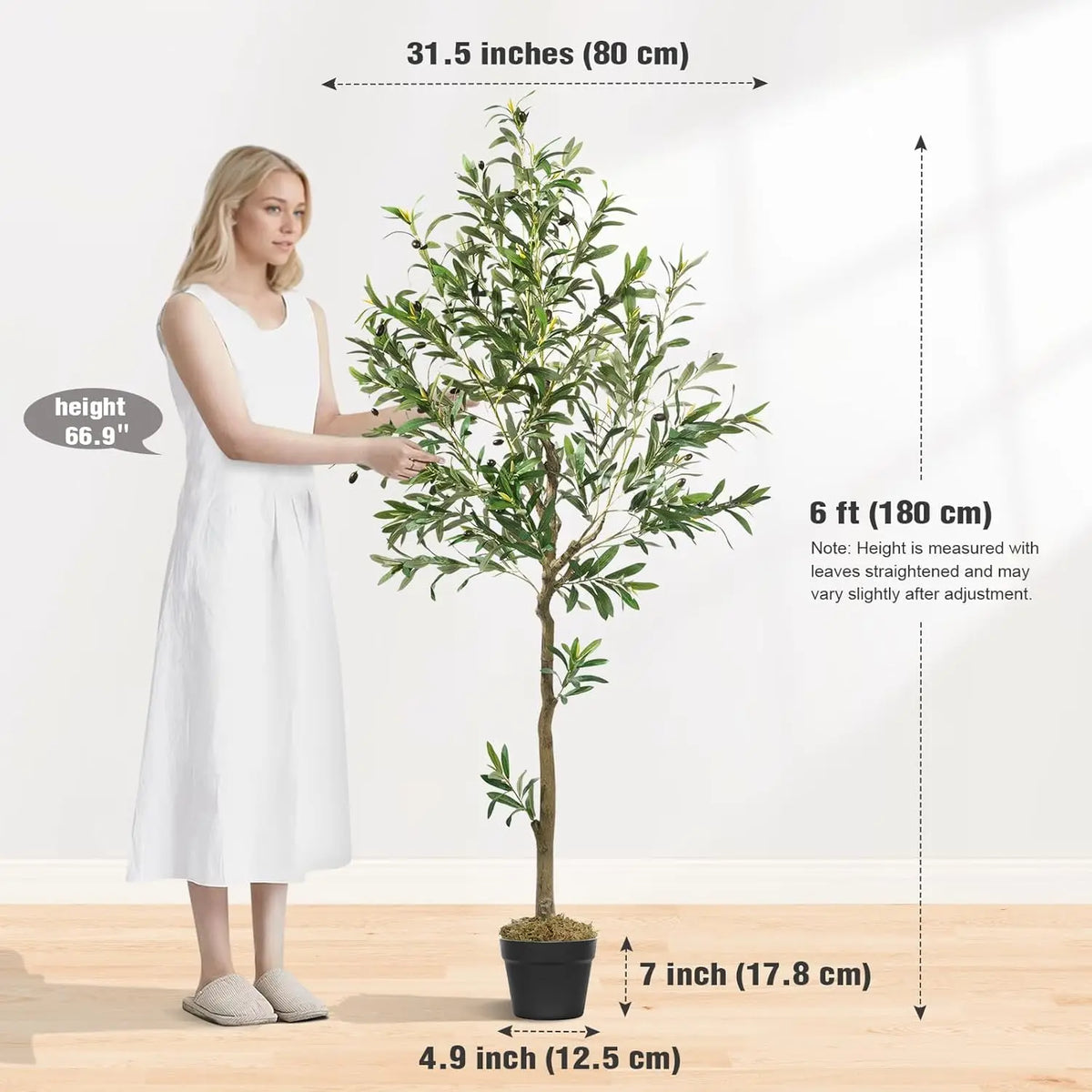 Olitree Artificial Olive Tree With Natural Wood Trunk Home Decor