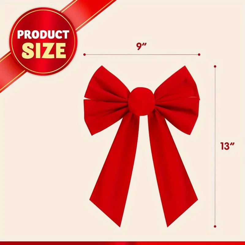 Joyfy Velvet Christmas Bows for Wreaths Garlands and Holiday Decor