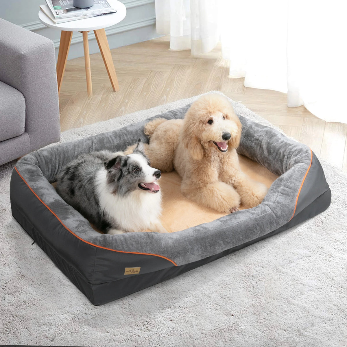 BINGOPAW Soft Foam Dog Bed With Removable Washable Cover