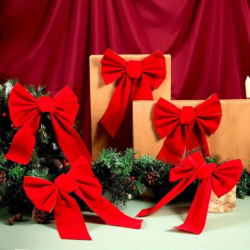 Joyfy Velvet Christmas Bows for Wreaths Garlands and Holiday Decor