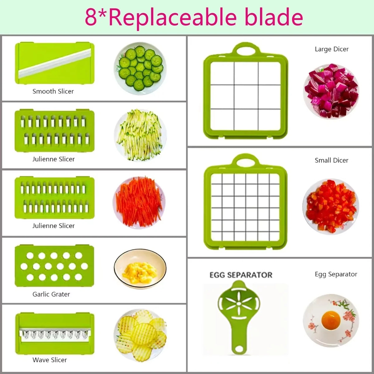 Multifunctional Stainless Steel Vegetable Grater And Slicer Set