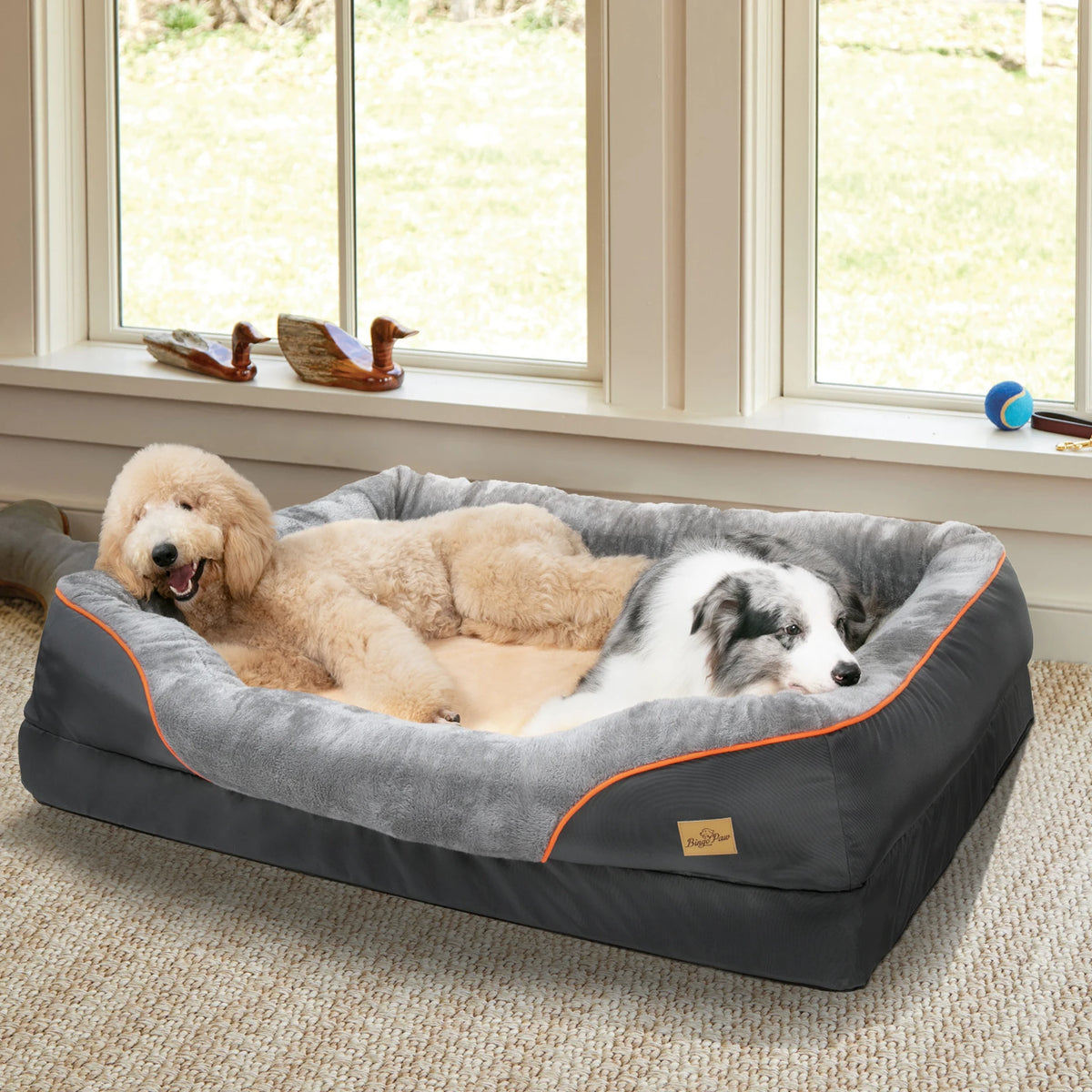 BINGOPAW Soft Foam Dog Bed With Removable Washable Cover