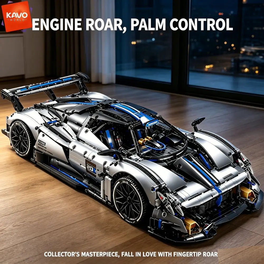 KAVOWORLD Super Sports Car Building Blocks Mechanical Model Kit