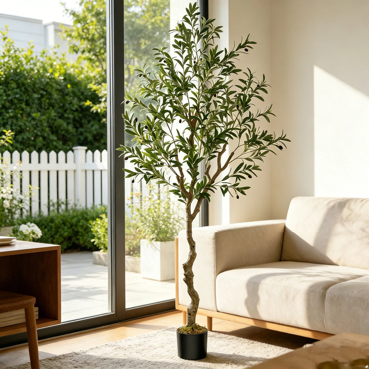 Olitree Artificial Olive Tree With Natural Wood Trunk Home Decor