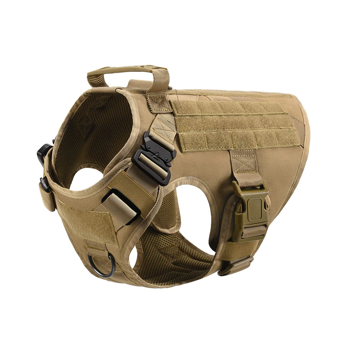 PETRAVEL Tactical Dog Harness With MOLLE Pouches For Training Walks