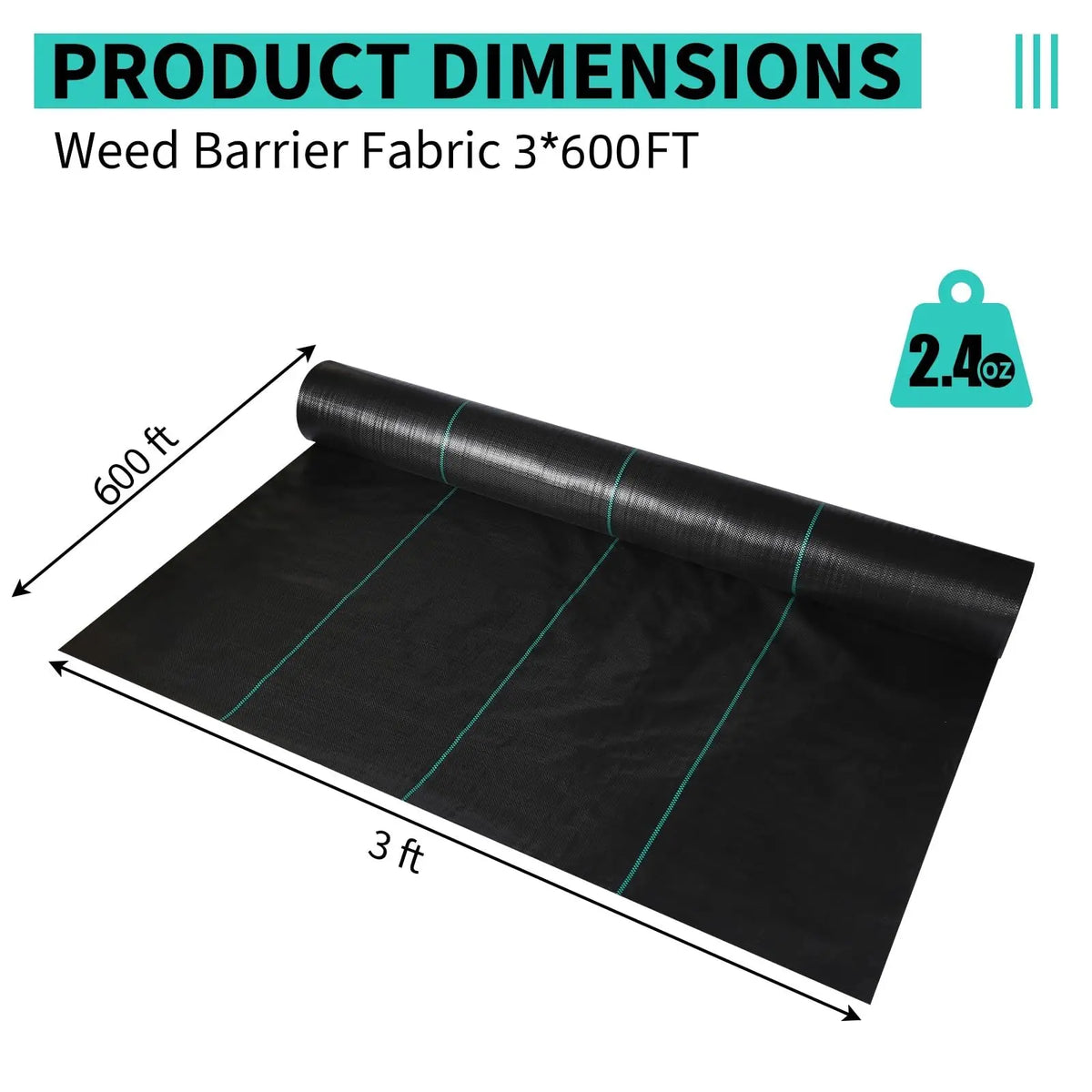 HiMISS Heavy Duty Woven Landscape Fabric for Reliable Weed Control