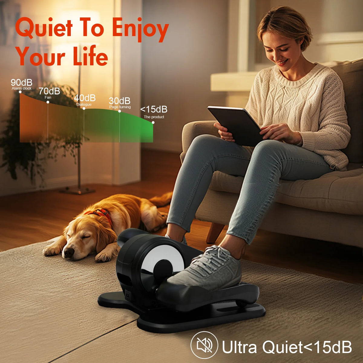 Gamewiu Under Desk Elliptical Leg Exerciser With Remote Control
