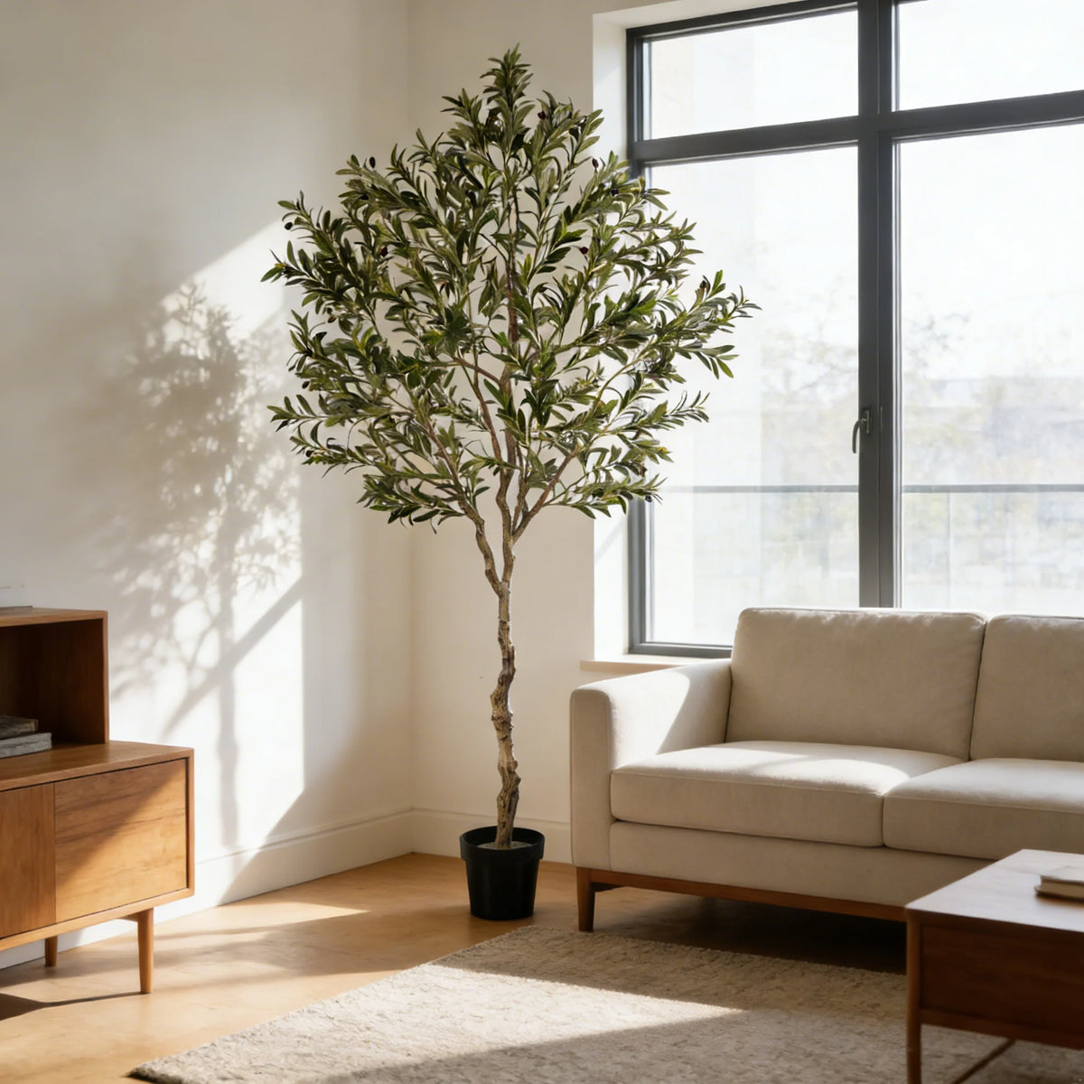 Olitree Artificial Olive Tree With Natural Wood Trunk Home Decor