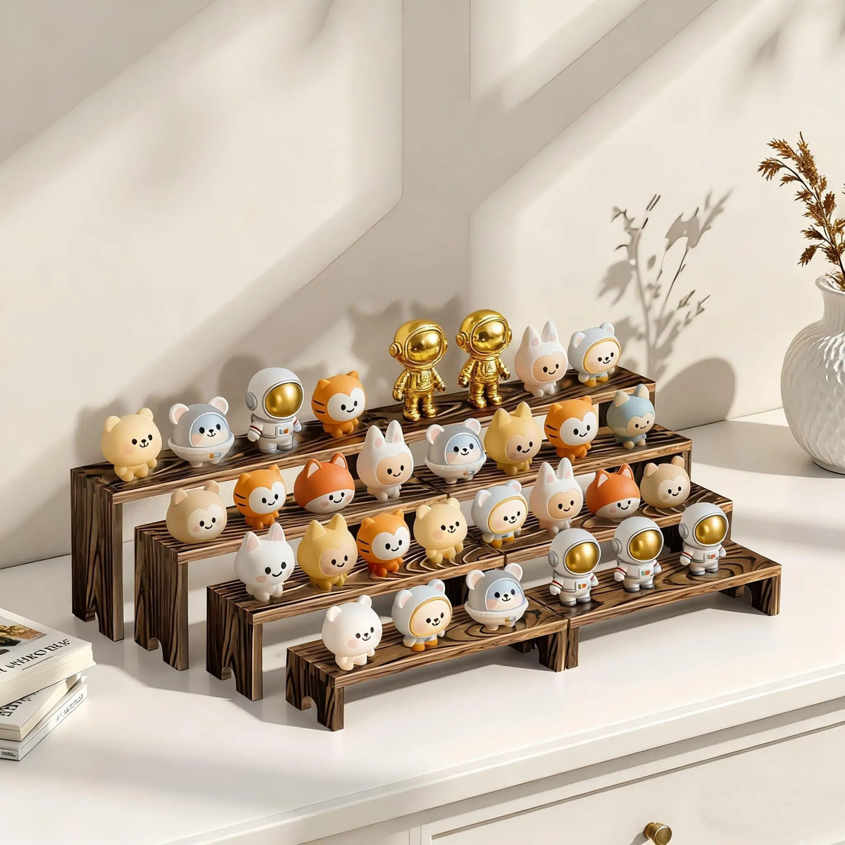 Wooden Tiered Display Riser Stands For Vendor Events