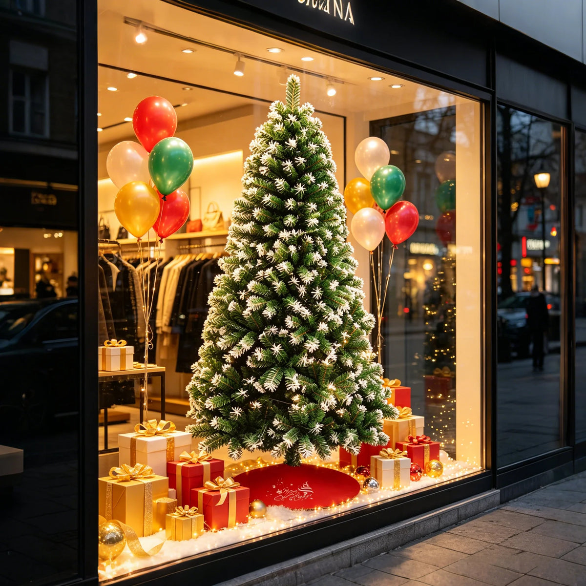 Artificial Christmas Tree With Foldable Metal Base For Holiday Decor