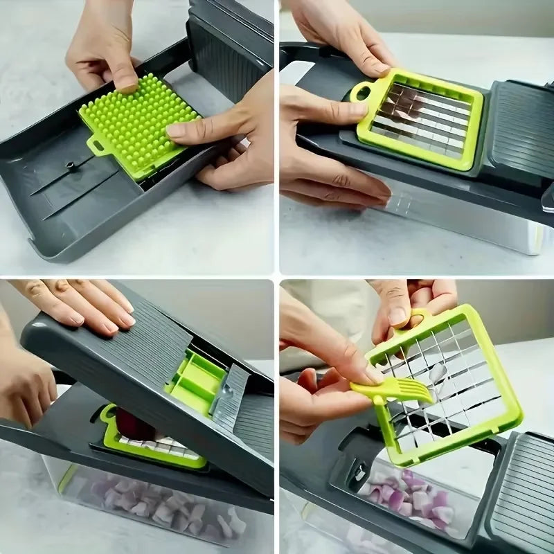 Multifunctional Stainless Steel Vegetable Grater And Slicer Set