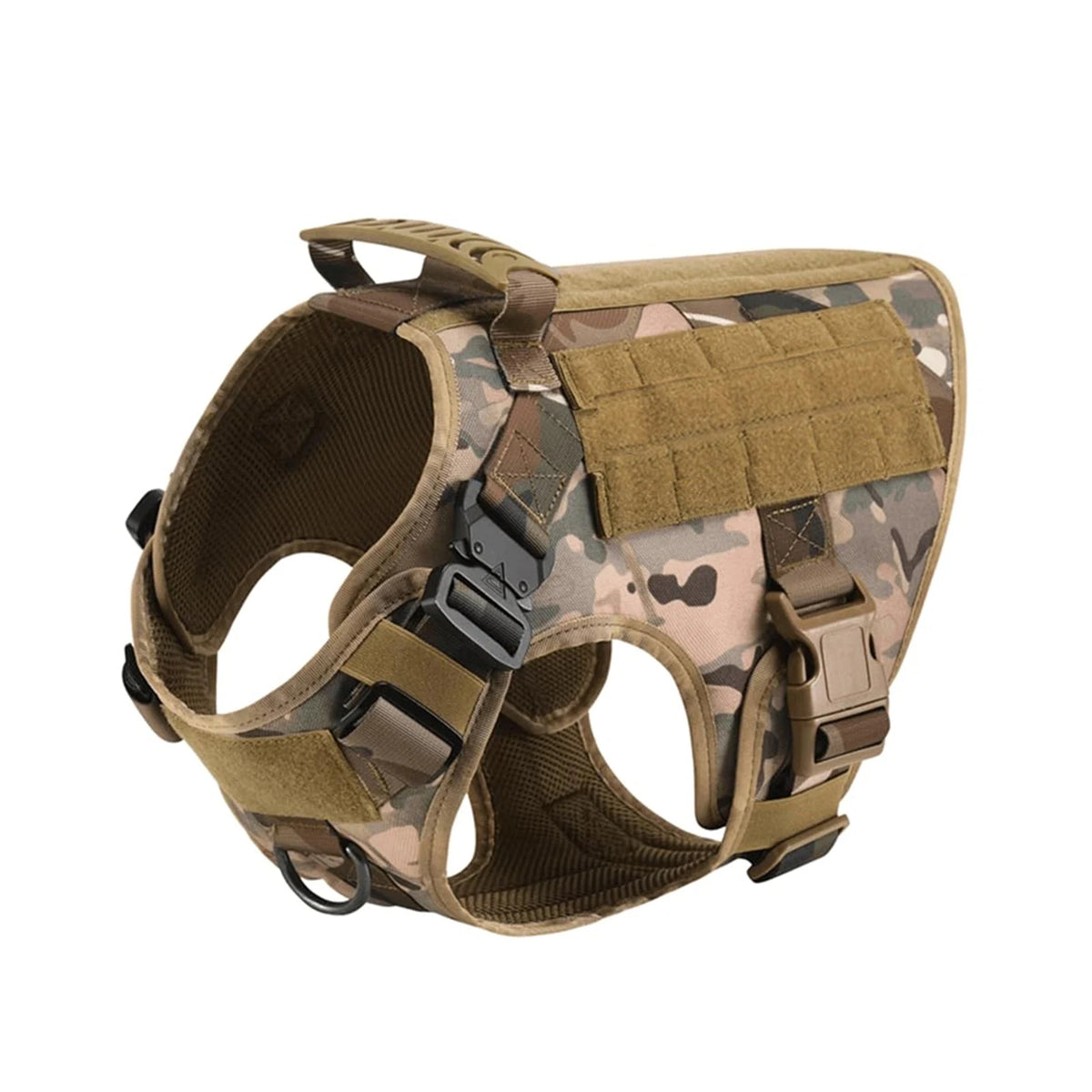 PETRAVEL Tactical Dog Harness With MOLLE Pouches For Training Walks