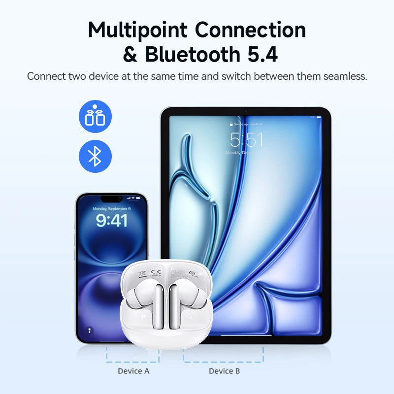 QCY MeloBuds N50 Wireless Earbuds With Active Noise Cancellation