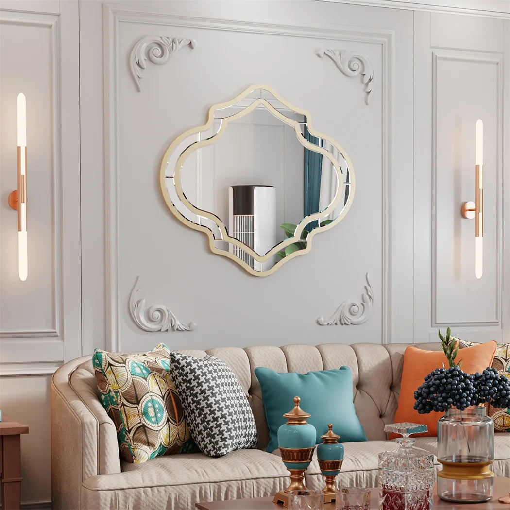 LUVODI Irregular Decorative Wall Mirror for Modern Home Accent