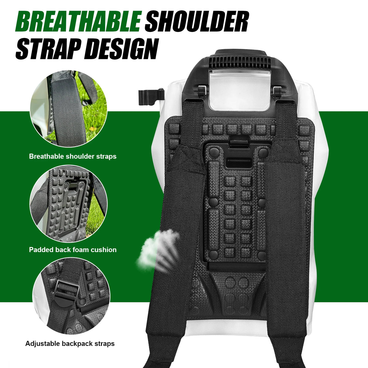 Electric Garden Backpack Sprayer With Telescopic Wand And Five Nozzles