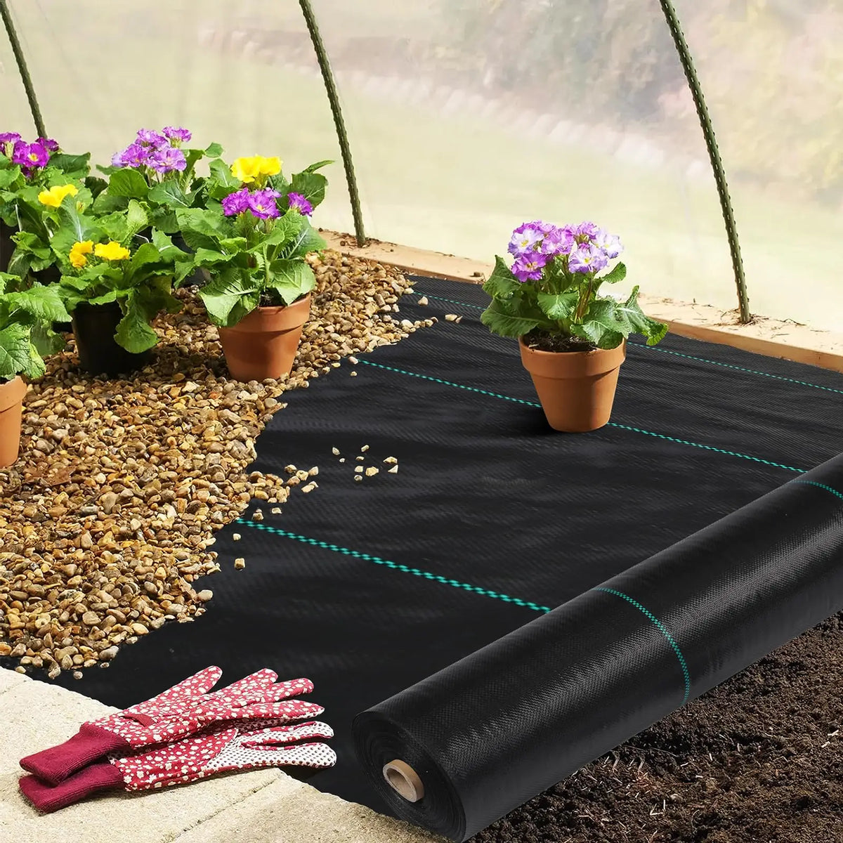 HiMISS Heavy Duty Woven Landscape Fabric for Reliable Weed Control