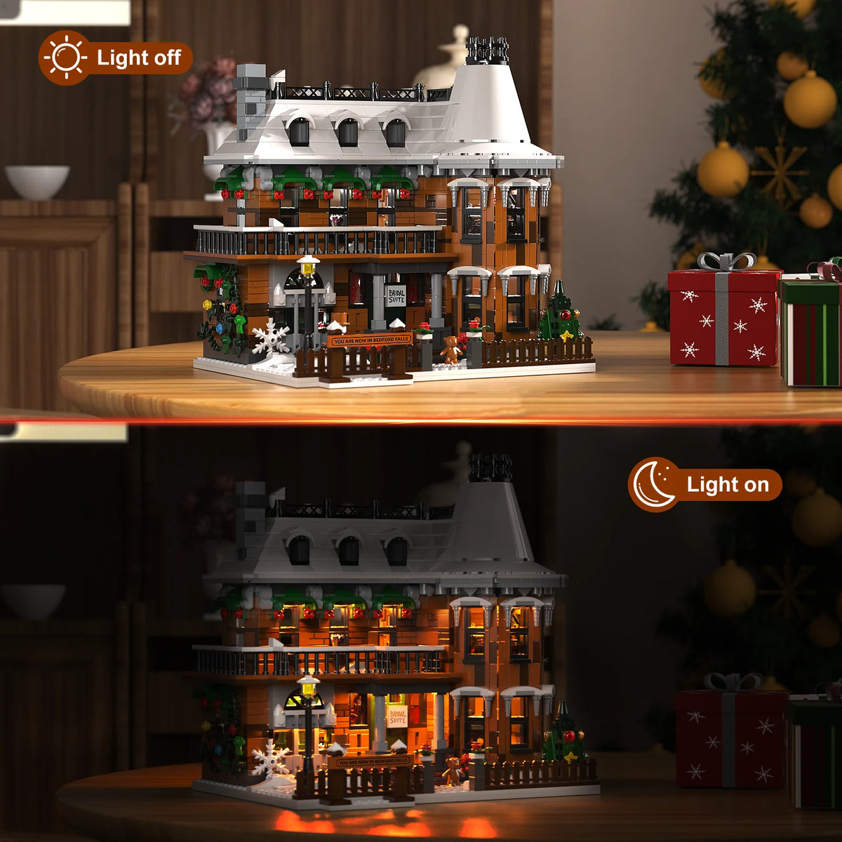 BuildMoc Christmas Snow House Building Blocks Set Gift