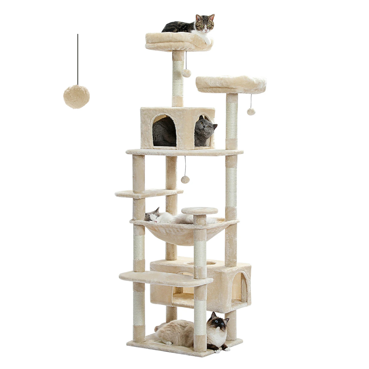 PAWZ Road Indoor Cat Tree Tower With Sisal Scratching Posts