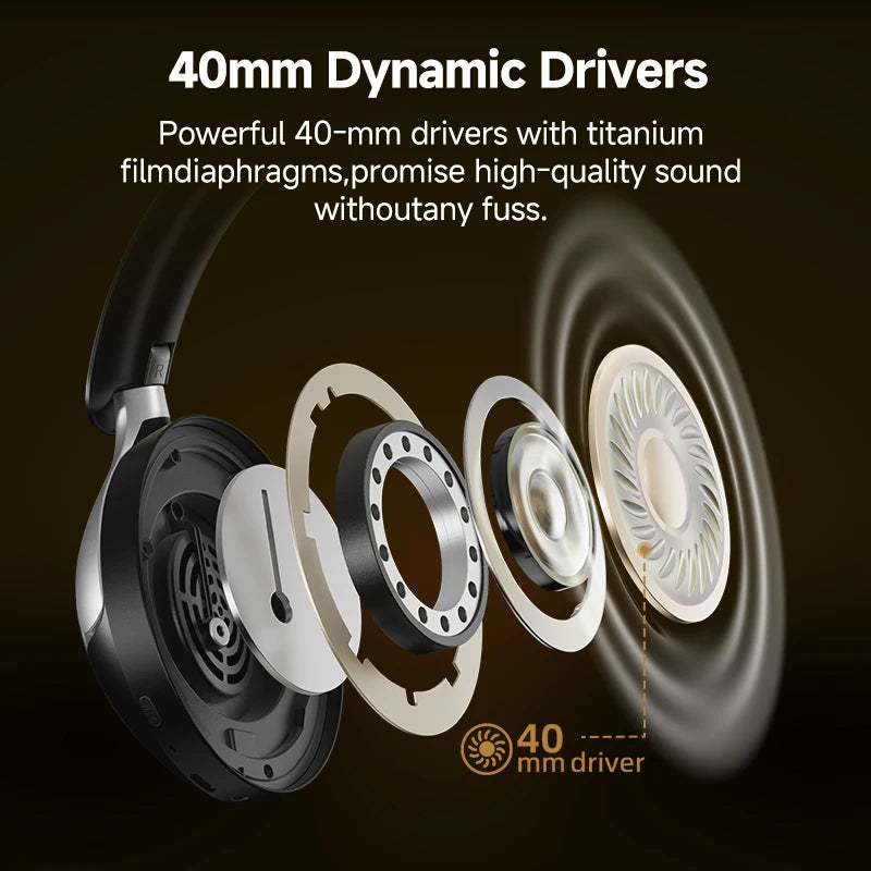 QCY H3 Pro Wireless Headphones With Adaptive Noise Cancellation