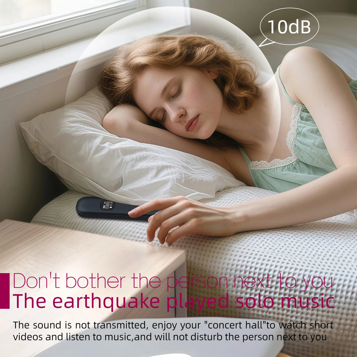 Wireless Bone Conduction Speaker for Pillow With Bluetooth Audio