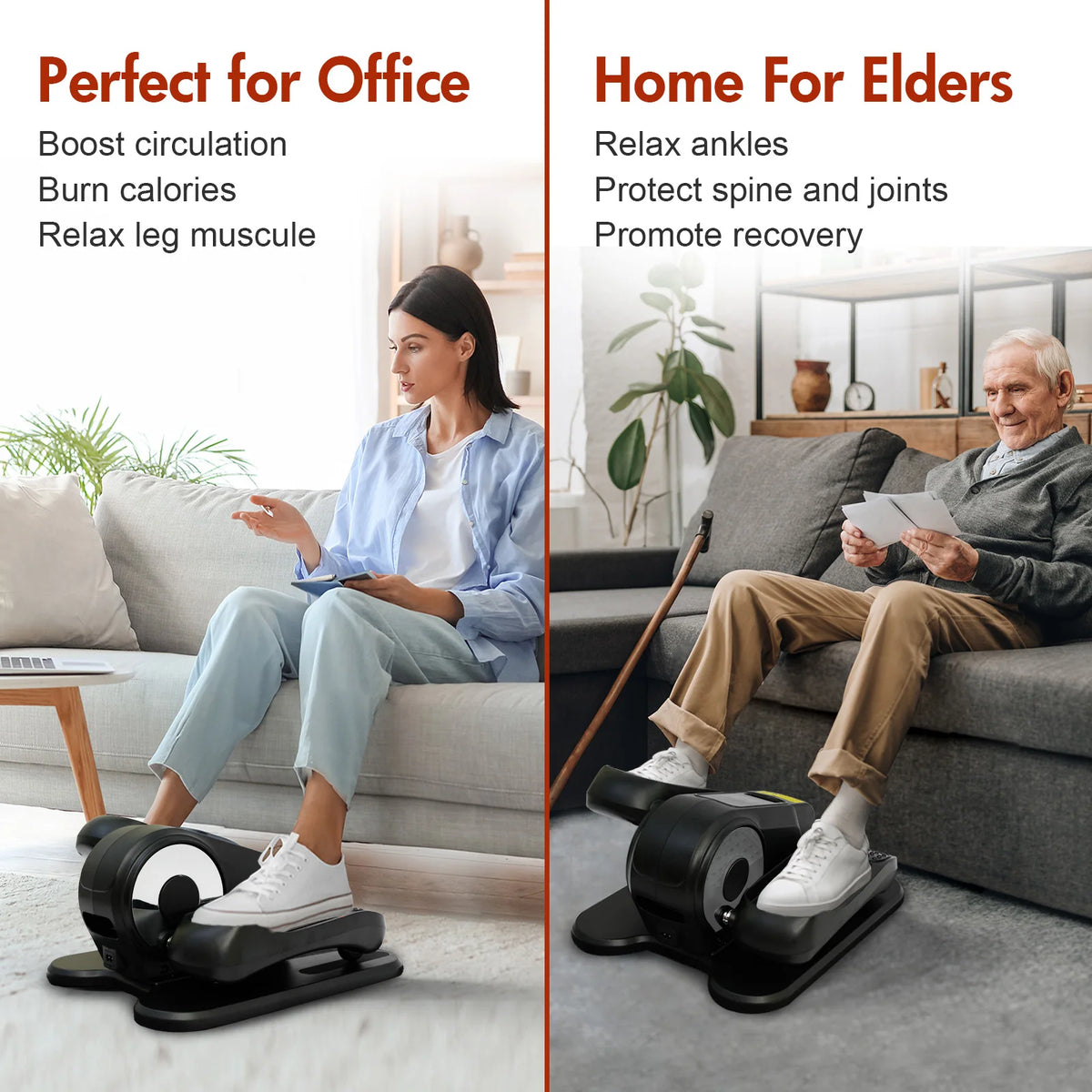 Gamewiu Under Desk Elliptical Leg Exerciser With Remote Control