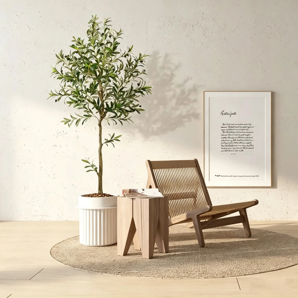 Olitree Artificial Olive Tree With Natural Wood Trunk Home Decor