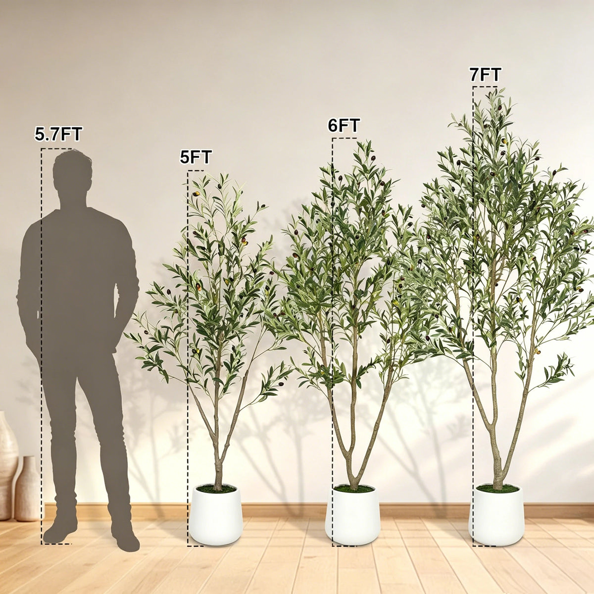 Olitree Artificial Olive Tree With Natural Trunk And Lifelike Fruits