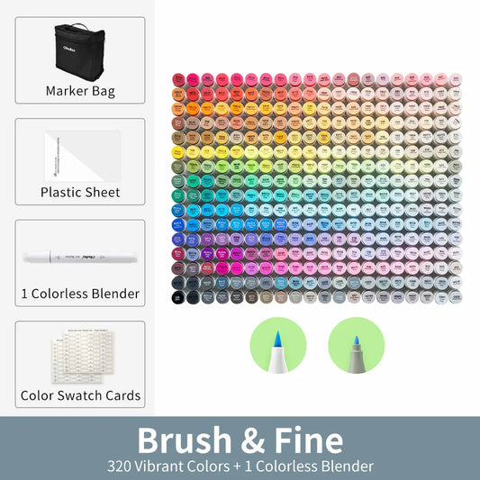 Ohuhu Honolulu Dual Tip Alcohol Art Markers for Artists