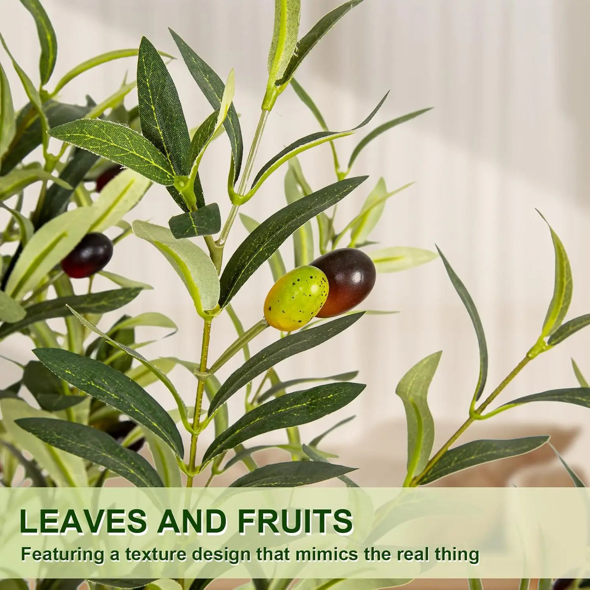Olitree Artificial Olive Tree With Natural Trunk And Lifelike Fruits