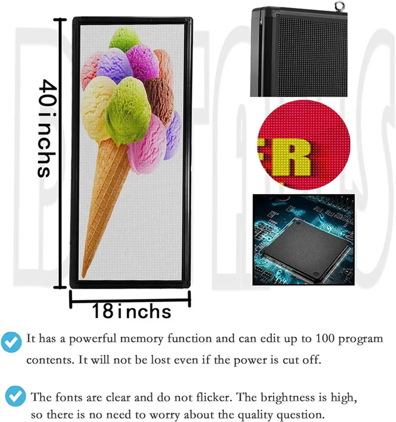 CHENGXIANGUANGDIAN Bright Outdoor LED Scrolling Message Display Sign