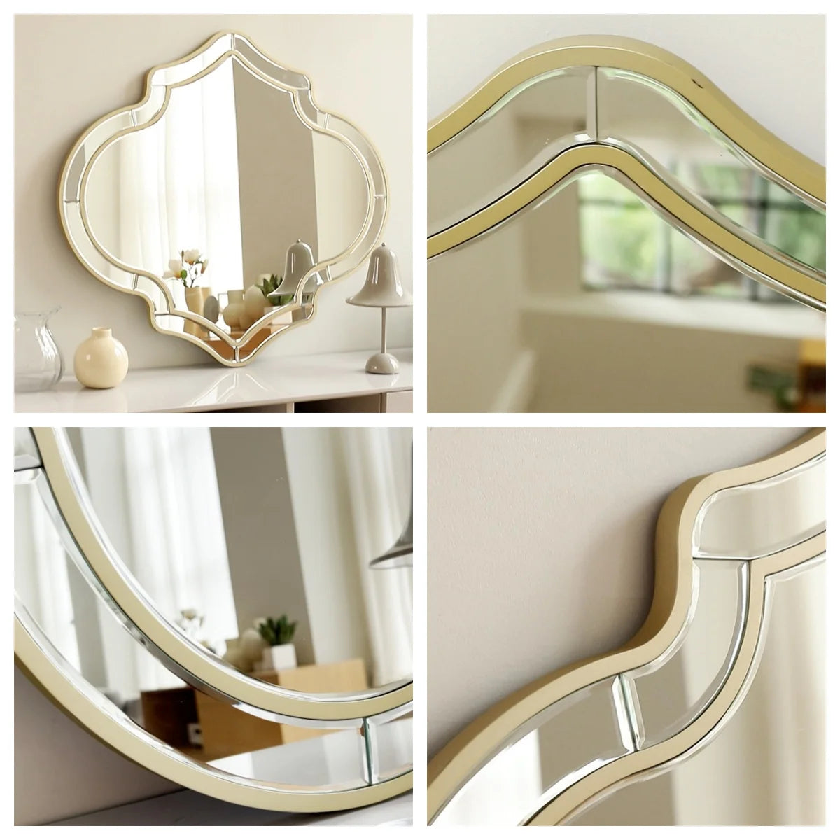 LUVODI Irregular Decorative Wall Mirror for Modern Home Accent